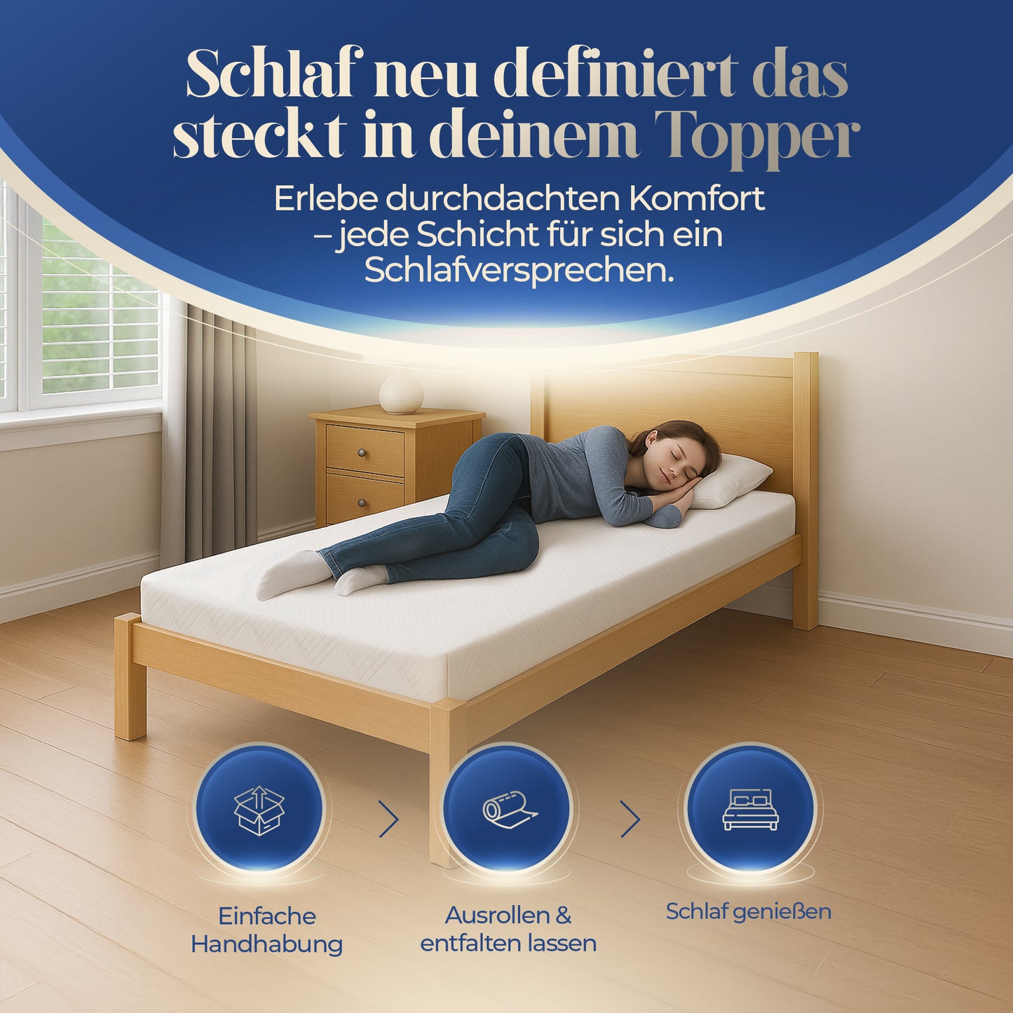 UNSER FRISCHEKICK: hERZtal Visco-Gel Topper 4 cm | 7-Zonen Ergonomie & Atmungsaktivität