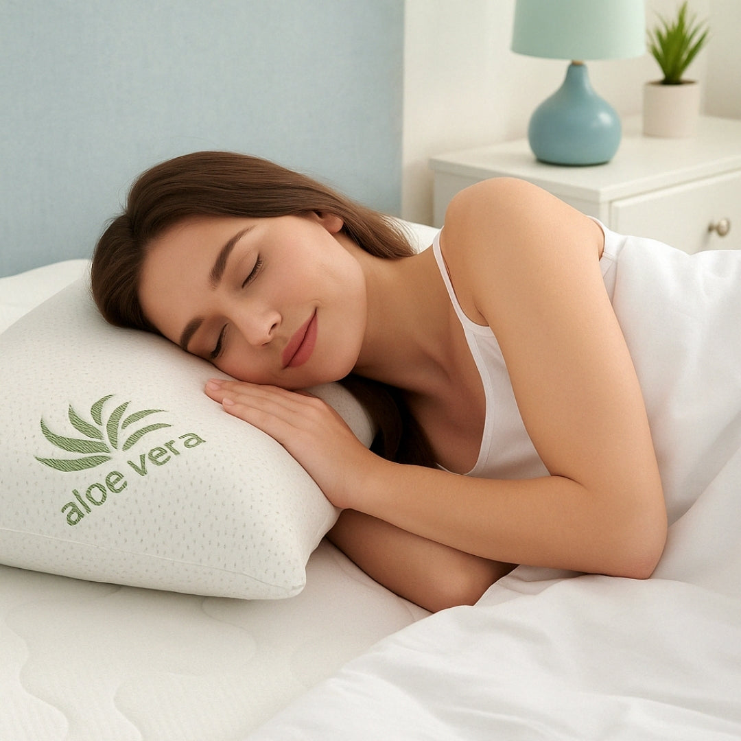 UNSER NATÜRLICHES: hERZtal Aloe Vera Memory-Schaum Kissen