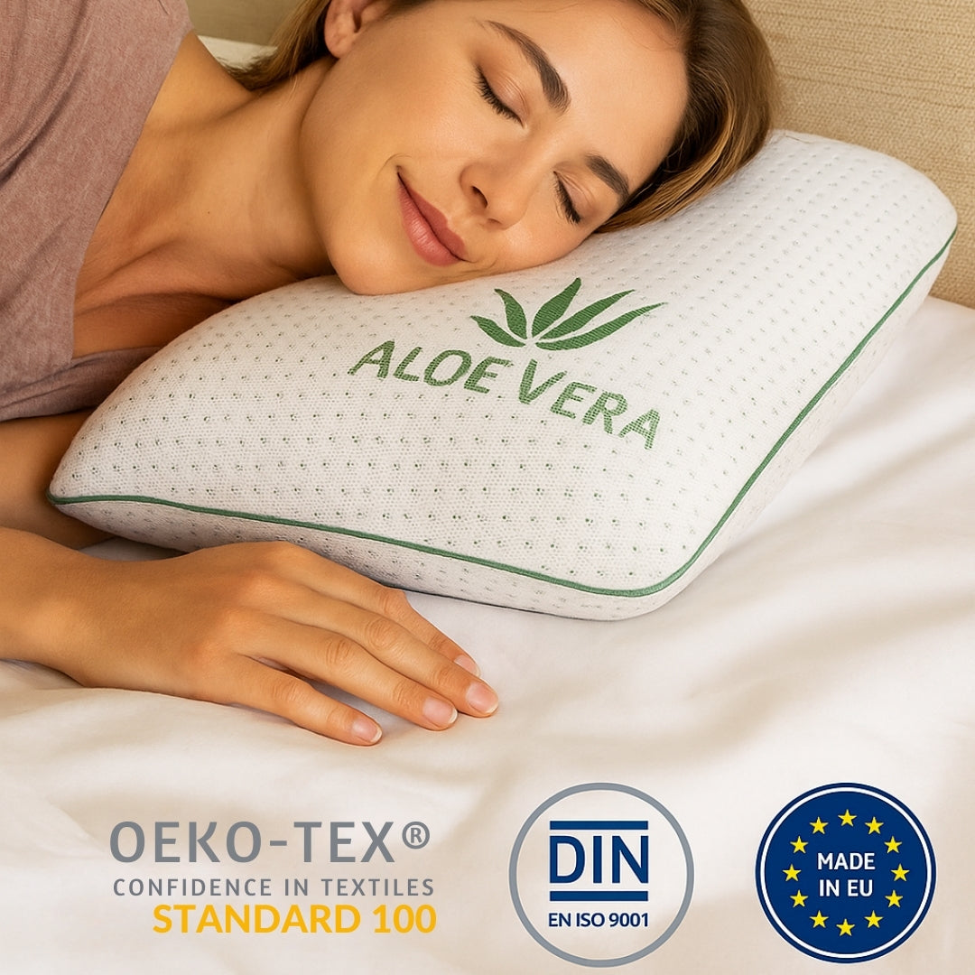 UNSER NATÜRLICHES: hERZtal Aloe Vera Memory-Schaum Kissen