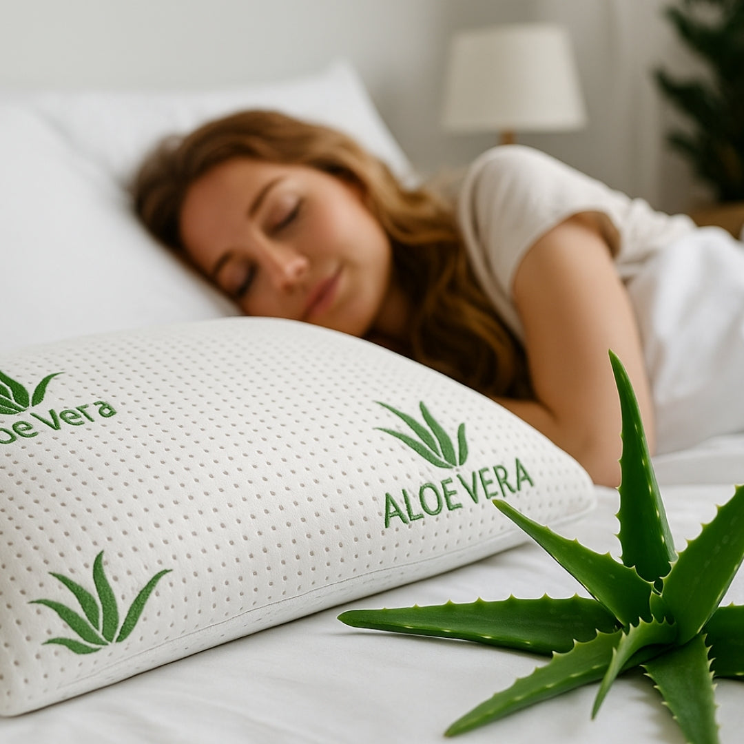UNSER NATÜRLICHES: hERZtal Aloe Vera Memory-Schaum Kissen