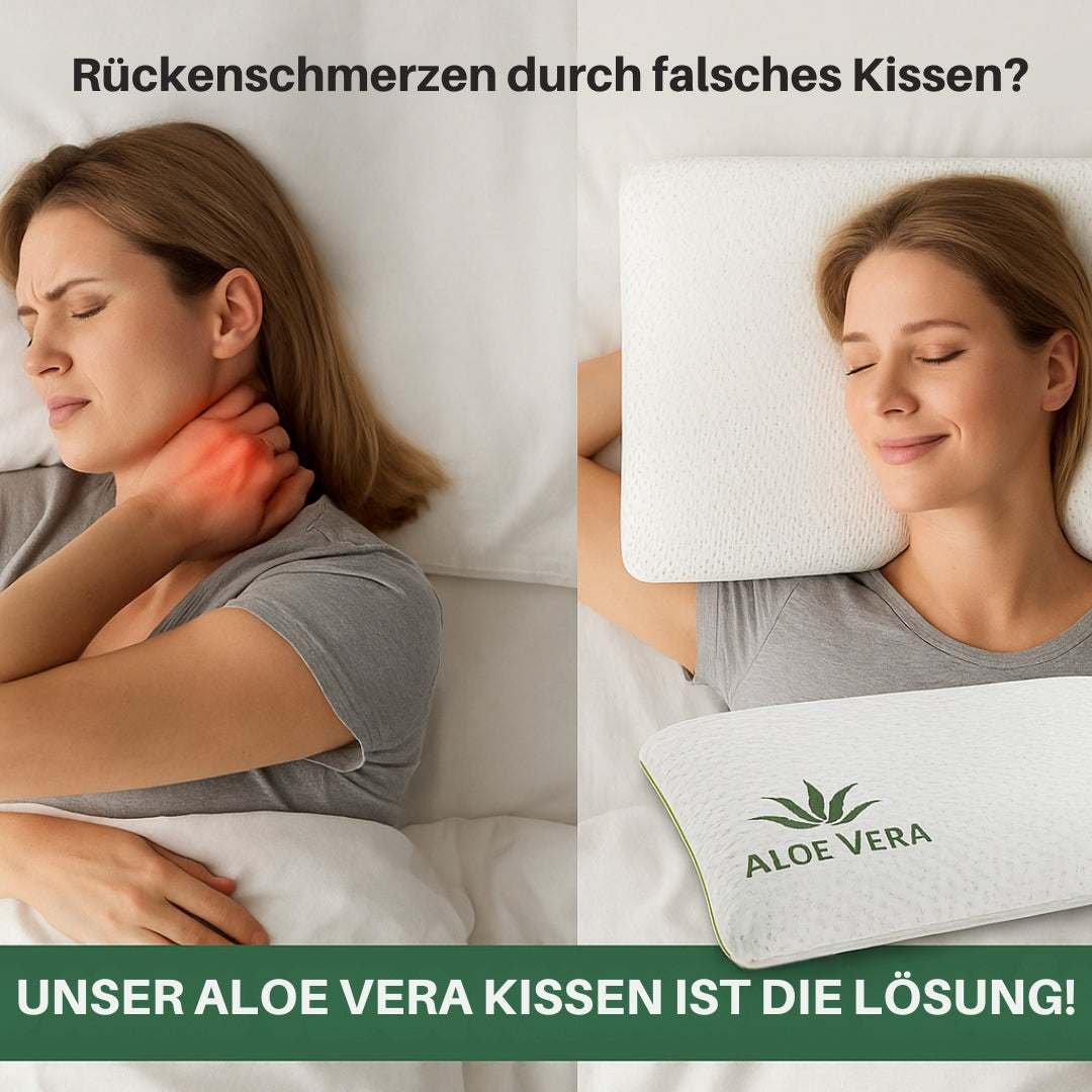 UNSER NATÜRLICHES: hERZtal Aloe Vera Memory-Schaum Kissen