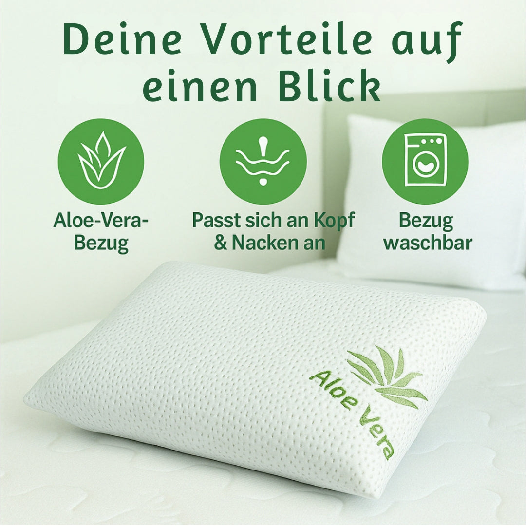 UNSER NATÜRLICHES: hERZtal Aloe Vera Memory-Schaum Kissen