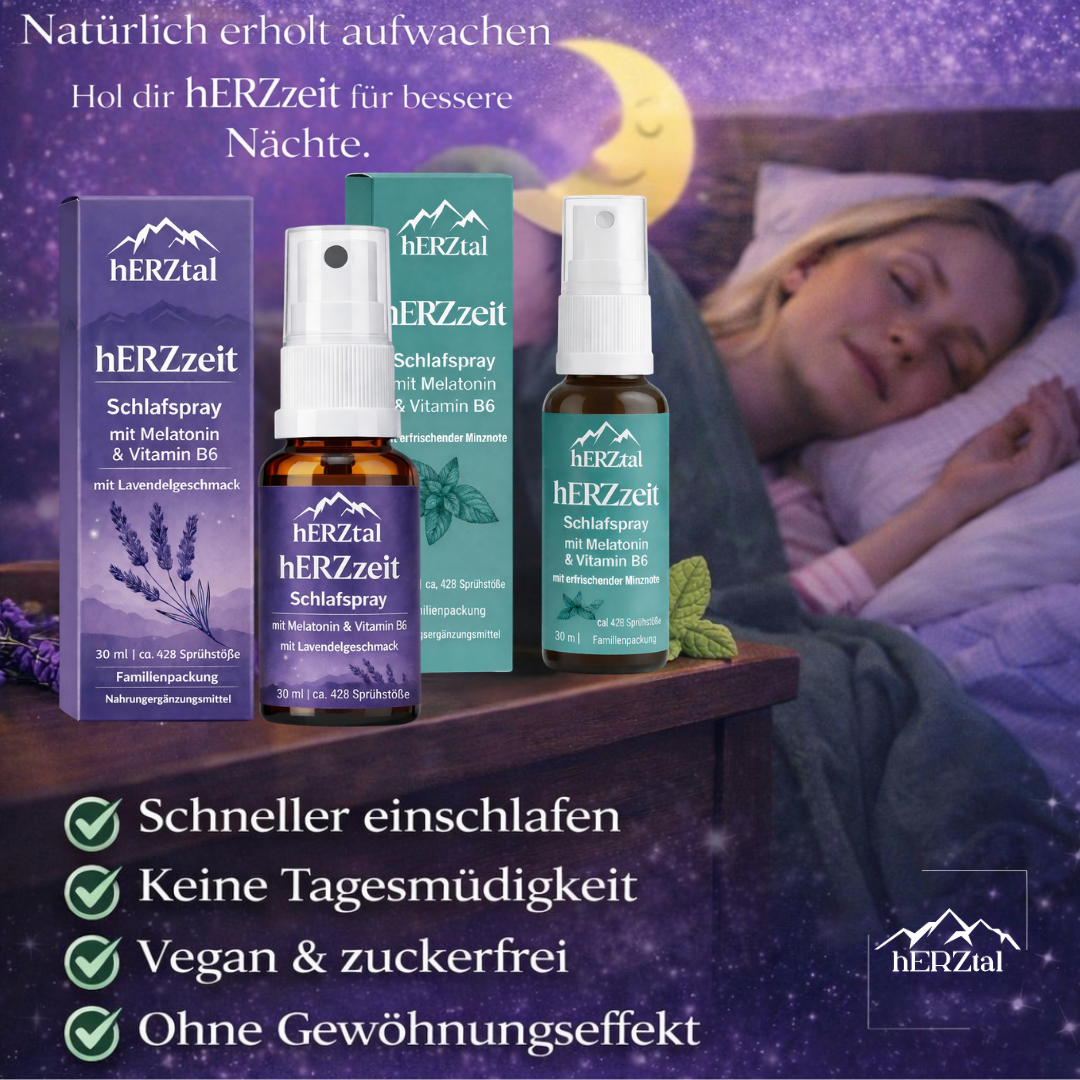 Unser Sanftmütiger: hERZzeit Liposomales Melatonin Schlafspray