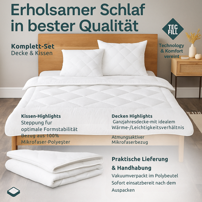 UNSER GANZJÄHRIGES: hERZtal Betten Set TecFill
