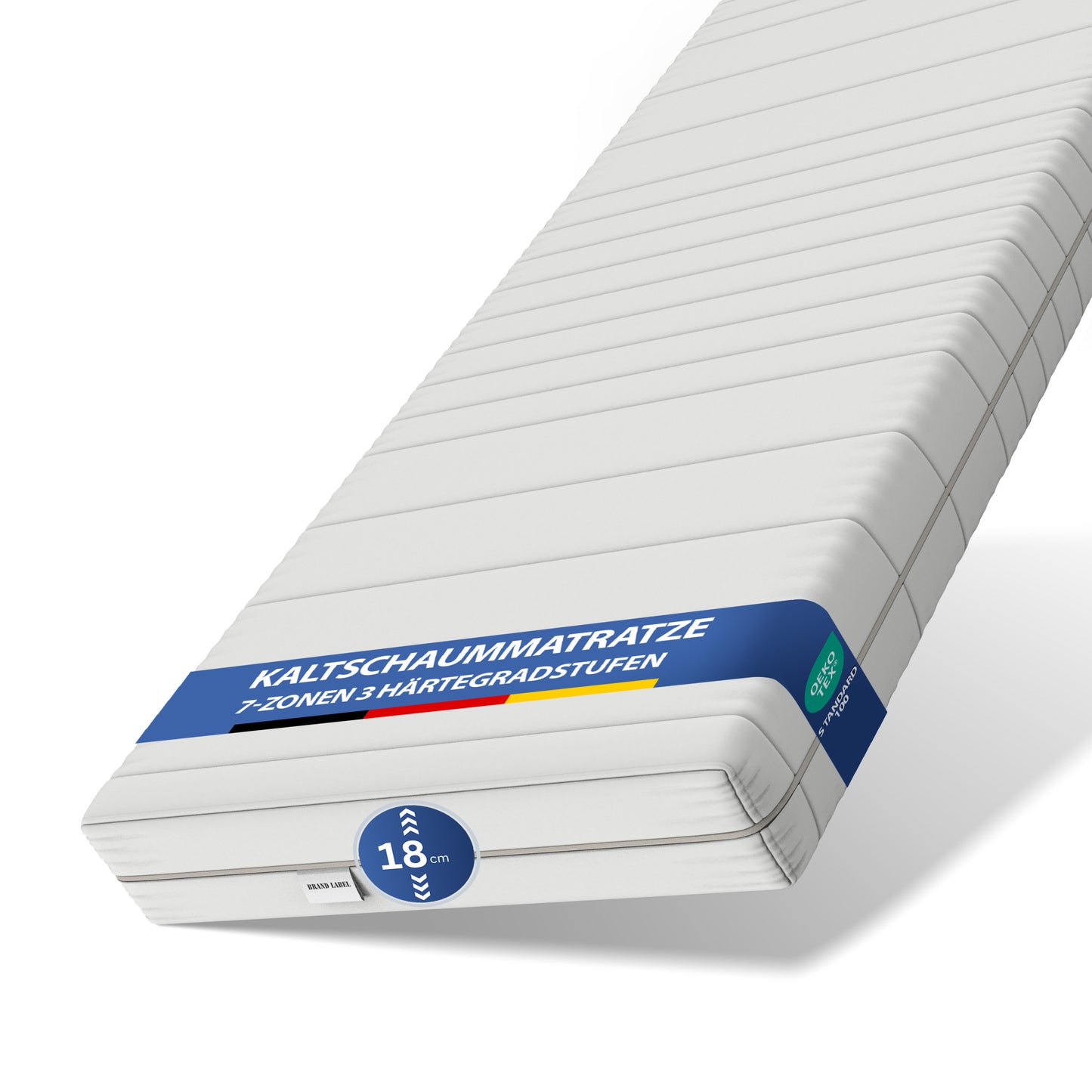 UNSER EINSTEIGER: hERZtal Sleepmaster 18 Kaltschaummatratze | 7-Zonen, 18 cm Höhe, 3 Härtegrade (H1-H3), atmungsaktiv & OEKO-TEX® zertifiziert