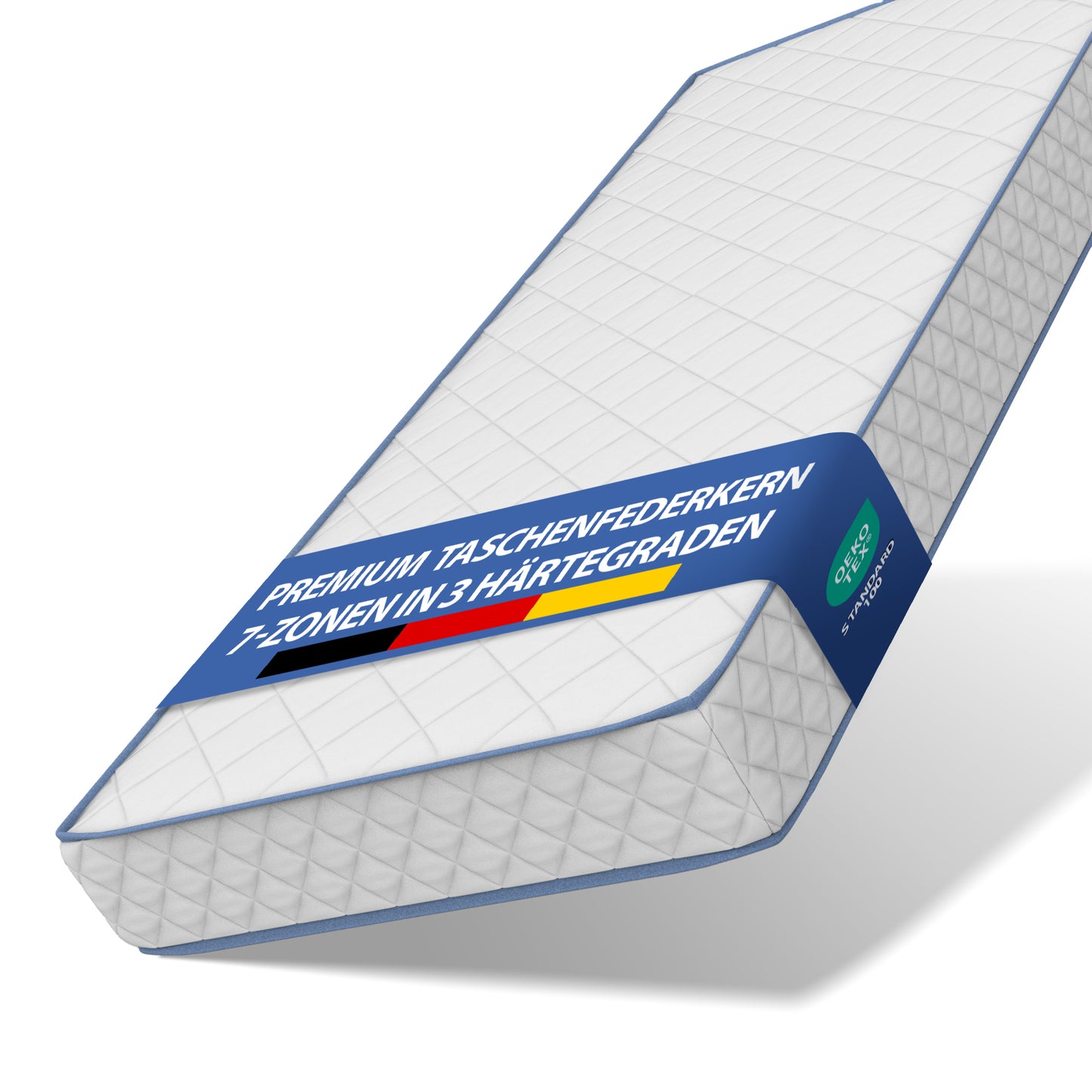 UNSER STÜTZER: hERZtal 7-Zonen Taschenfederkernmatratze | 18 cm Höhe, 3 Härtegrade (H1-H3), Hybrid-Komfort, OEKO-TEX® zertifiziert & atmungsaktiv