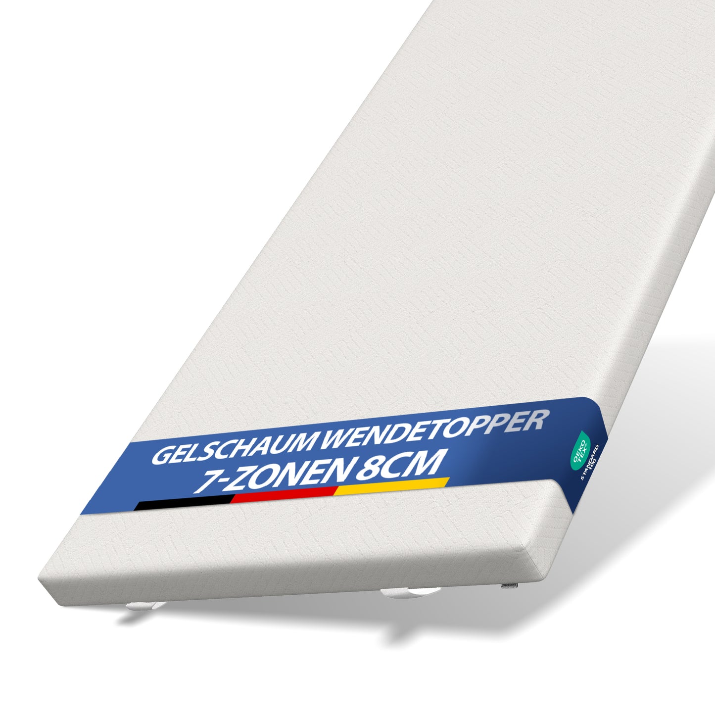 UNSER ANPASSUNGSFÄHIGER: hERZtal FlexyTwist Gelschaum Wendetopper 8 cm | 7-Zonen, OEKO-TEX®, Bezug waschbar