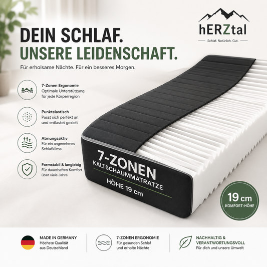 UNSER ALLROUNDER: hERZtal 7-Zonen Kaltschaummatratze 19 cm