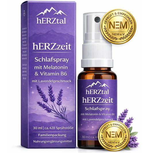 Unser Sanftmütiger: hERZzeit Liposomales Melatonin Schlafspray