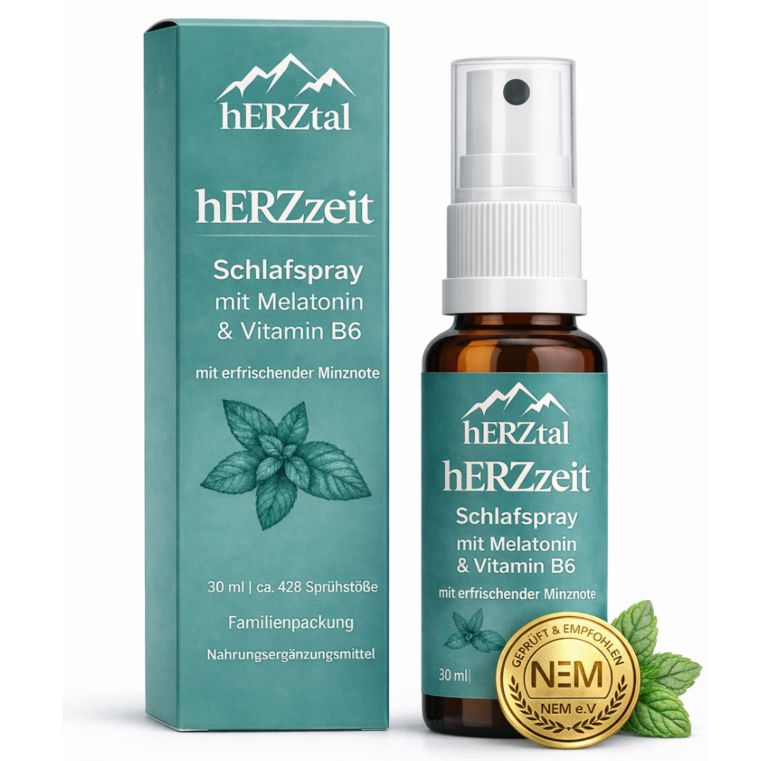 Unser Sanftmütiger: hERZzeit Liposomales Melatonin Schlafspray