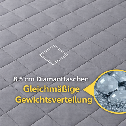 UNSERE GEBORGENE: hERZtal Premium Gewichtsdecke Duo-Komfort | Therapiedecke für besseren Schlaf, Stressabbau & Entspannung