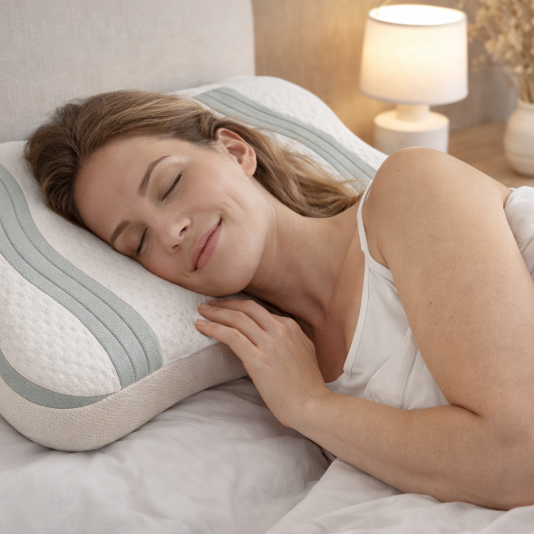 UNSERE ANPASSBARE: hERZtal Butterfly 4-Lagen Nackenstützkissen | Orthopädisches Memory-Schaum Kissen, individuell höhenverstellbar