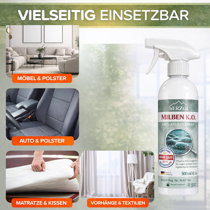 Unser Gründlicher – 500ml Bio Anti-Milbenspray | Tiefenreinigung durch Mikroorganismen | Dermatest SEHR GUT | Für Matratzen & Allergiker