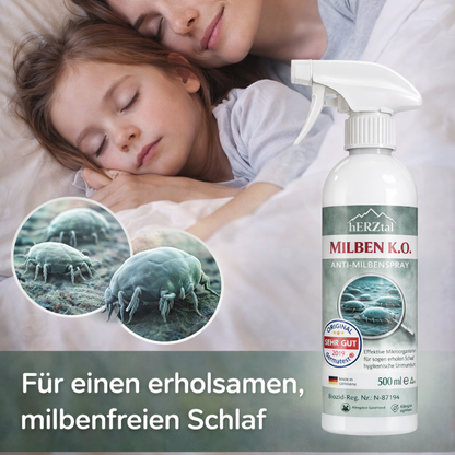 Unser Gründlicher – 500ml Bio Anti-Milbenspray | Tiefenreinigung durch Mikroorganismen | Dermatest SEHR GUT | Für Matratzen & Allergiker