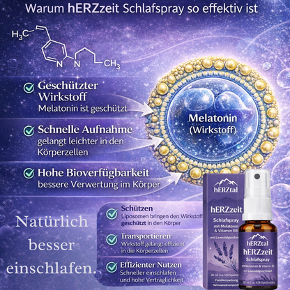 Unser Sanftmütiger: hERZzeit Liposomales Melatonin Schlafspray