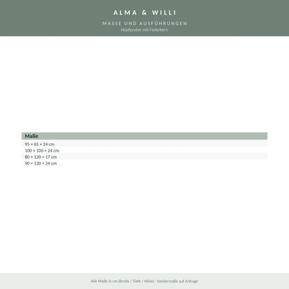 Alma & Willi Hüpfposter mit Federkern – Bewegungsangebot für Kita und Hort – Maße und Ausführungen