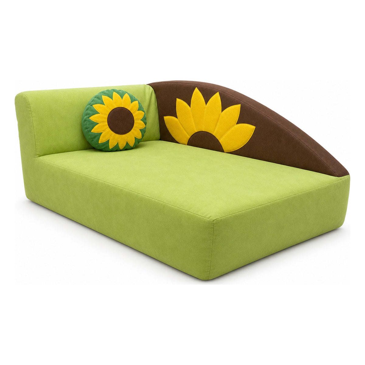 Alma & Willi Kindersofa Sonnenblume mit Kissen – Kita-Sofa