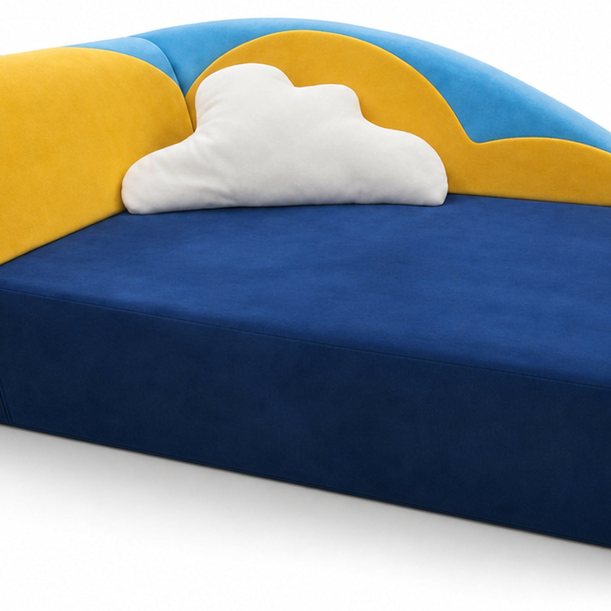 Kindersofa Wolke – Wolkenmotiv auf der Rückenlehne