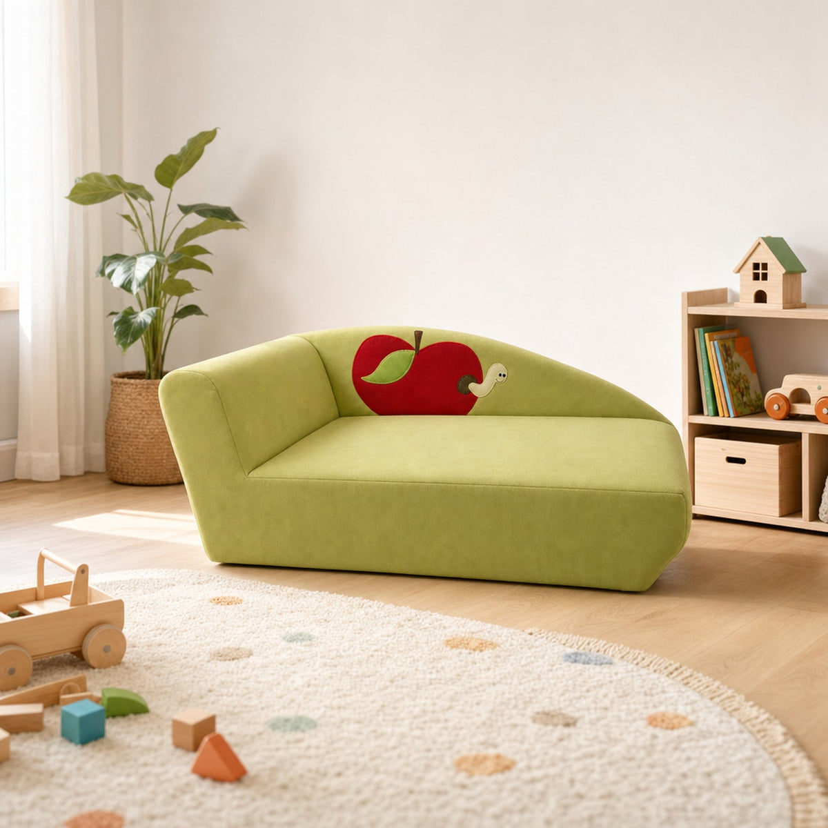 Kindersofa Apfel im Kinderzimmer