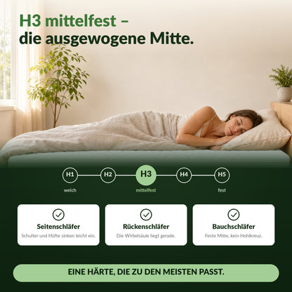 hERZtal Rebond 10 Rollmatratze – Härtegrad H3 mittelfest