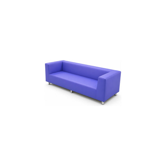 Alma & Willi 3-Sitzer-Sofa mit Armlehnen – Kunstleder Meditap, fünf Maße