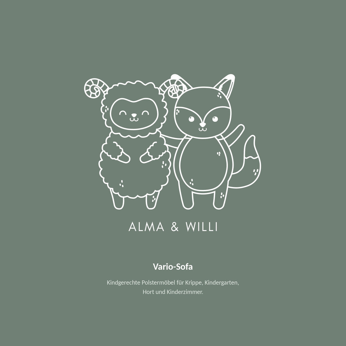 Alma & Willi Vario-Sofa – Verwandlungssofa mit zwei Hockern, aufklappbar zum Spielbett – Alma & Willi