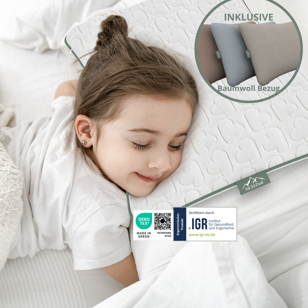 hERZtal Orthopädisches Kinder- und Babykissen Set 6 cm – Hauptbild