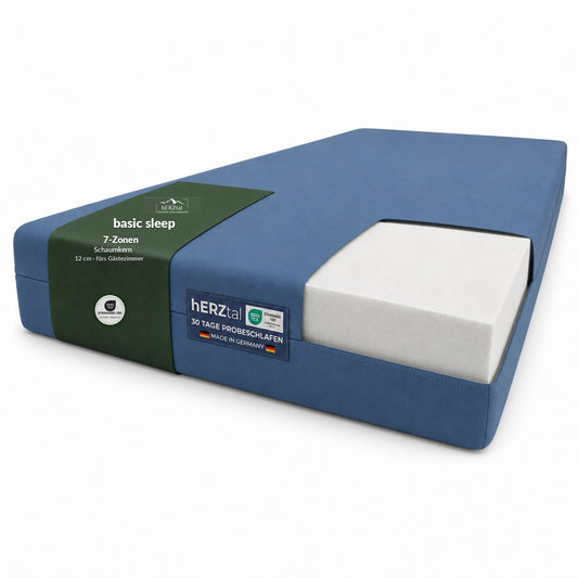 hERZtal basic sleep 12 cm Rollmatratze fürs Gästezimmer