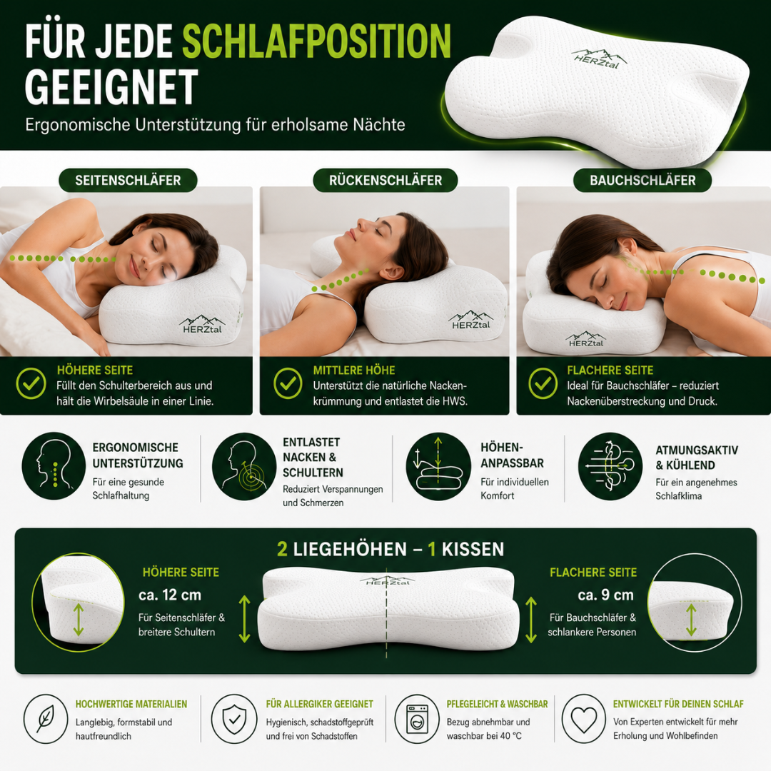 hERZtal Contour Sleep Kissen – Bild 2