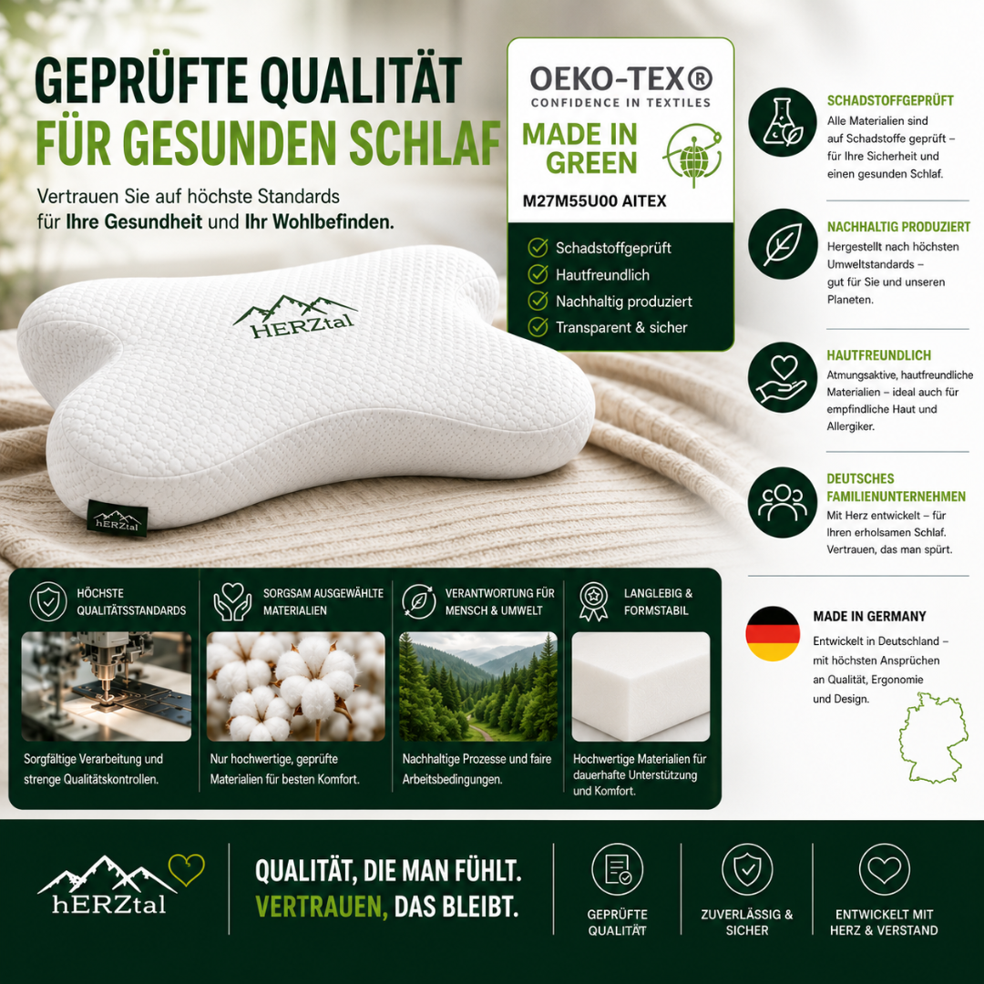 hERZtal Contour Sleep Memory Schaum Kissen 10 cm – Bild04