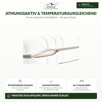 hERZtal DuoAdapt 16 cm – weich/fest wendbar – Schlafklima