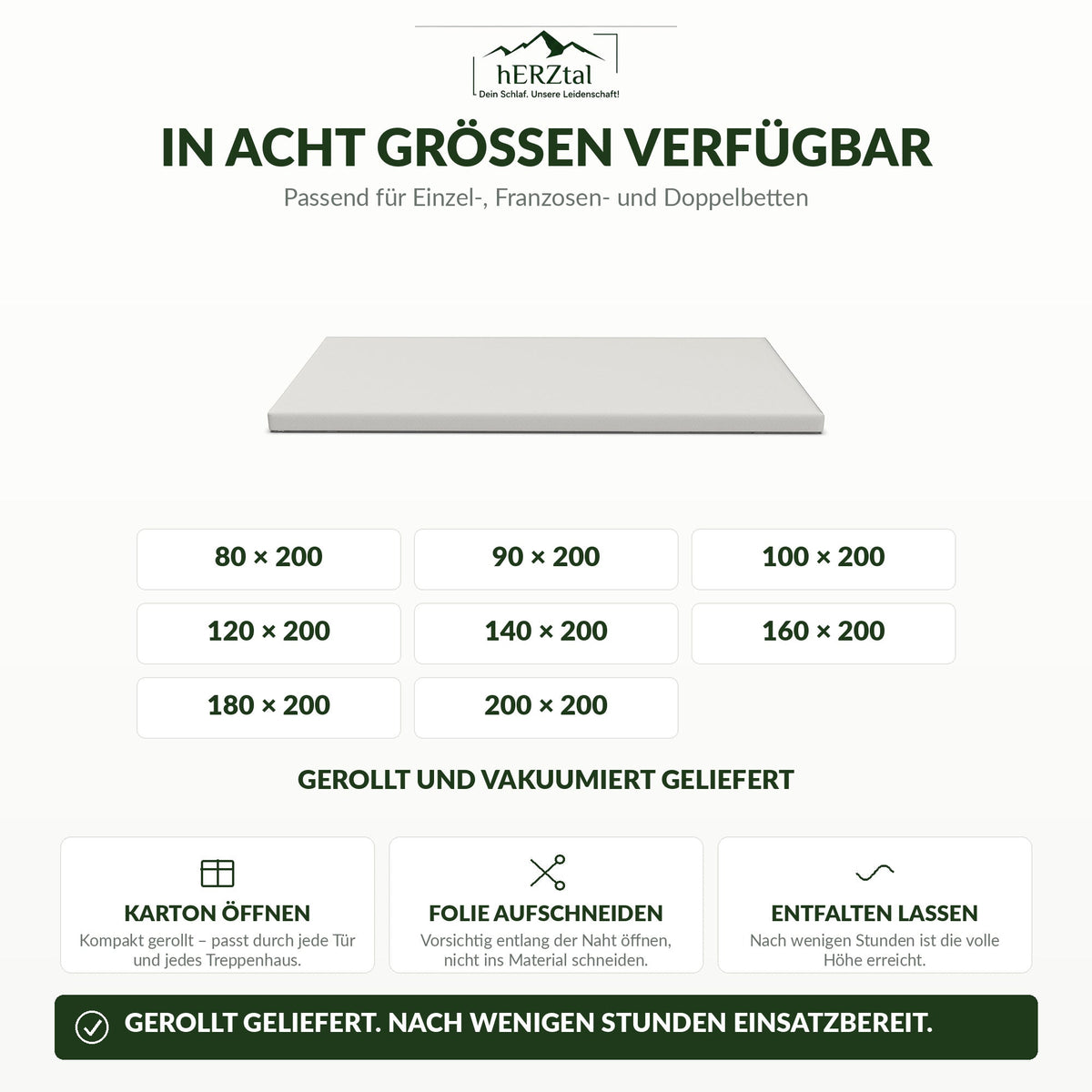 hERZtal FlexyTwist – acht Größen, gerollt geliefert