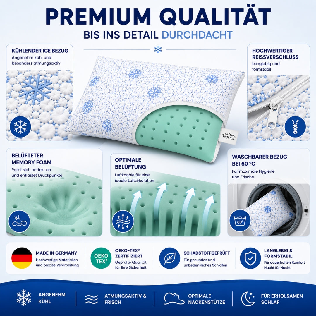 hERZtal Nackenstützkissen Roma ICE Cover 12 cm – Bild06