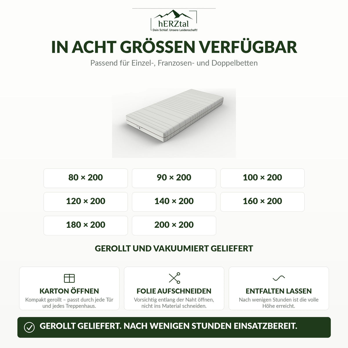 hERZtal Ortho Flex 12 cm – Größen