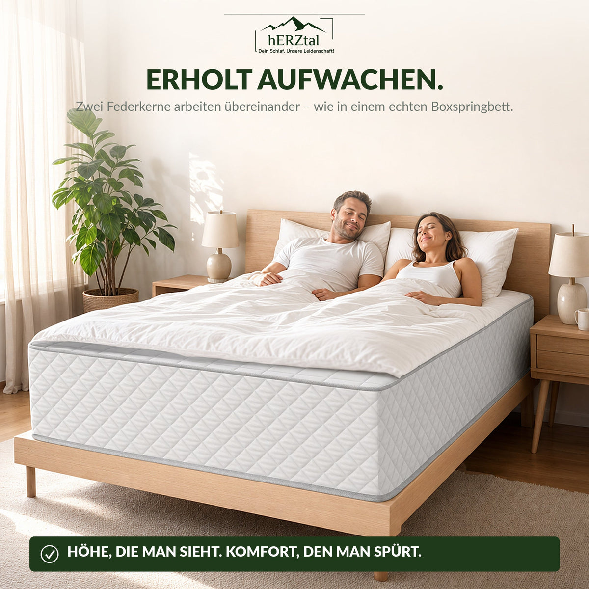 hERZtal RoyalNest – zwei Federkerne wie in einem Boxspringbett