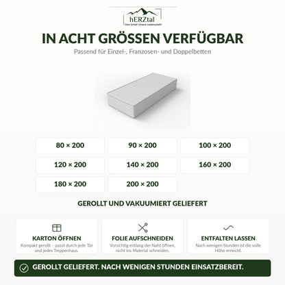 hERZtal RoyalNest – acht Größen, gerollt geliefert