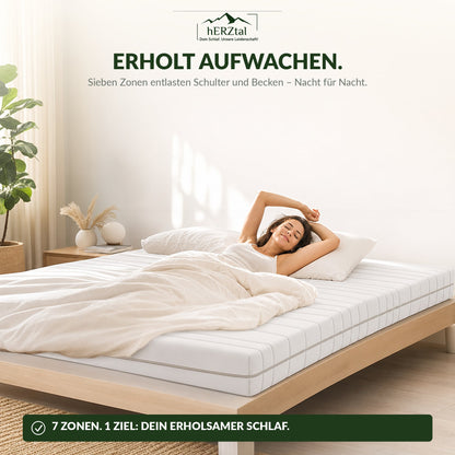hERZtal Sleepmaster 18 – sieben Zonen entlasten Schulter und Becken