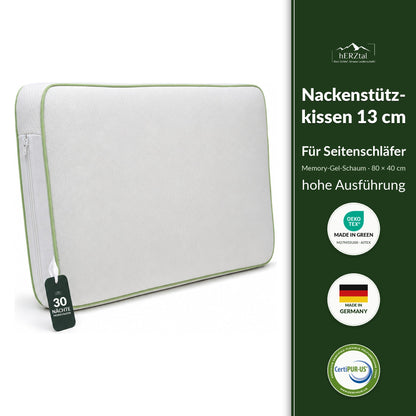 hERZtal Nackenstützkissen 13 cm – hohe Ausführung für Seitenschläfer